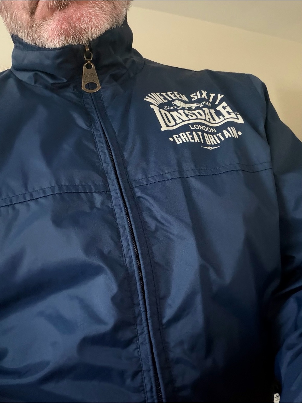 Lonsdale London Men's Navy Lightweight Windbreaker Jacket - Picture 3 of 7